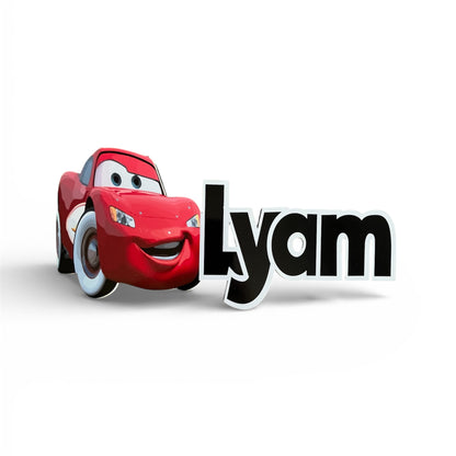 Plaque de Porte Décoration Cars Personnalisée