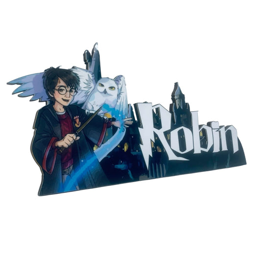 Plaque de porte décoration Harry Potter et prénom personnalisée