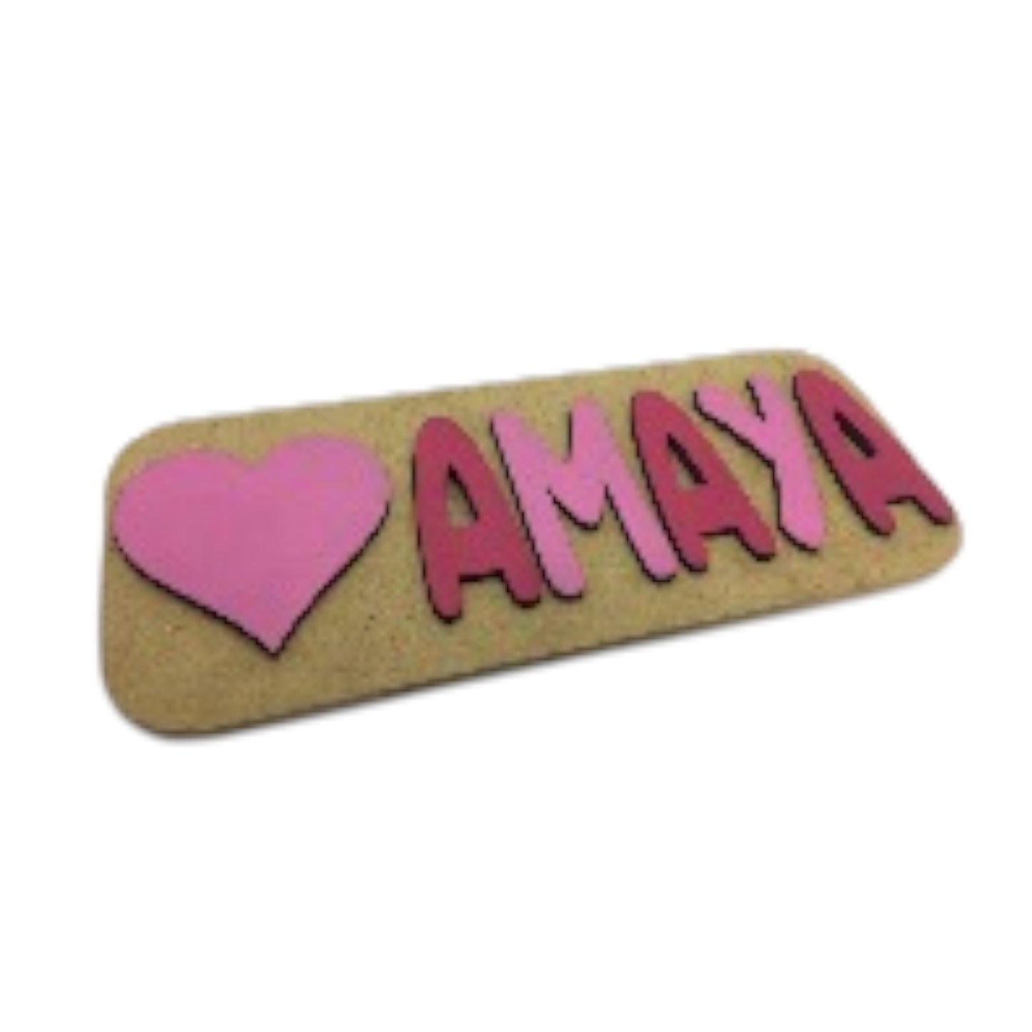 Puzzle en bois avec Prénom et motif Coeur