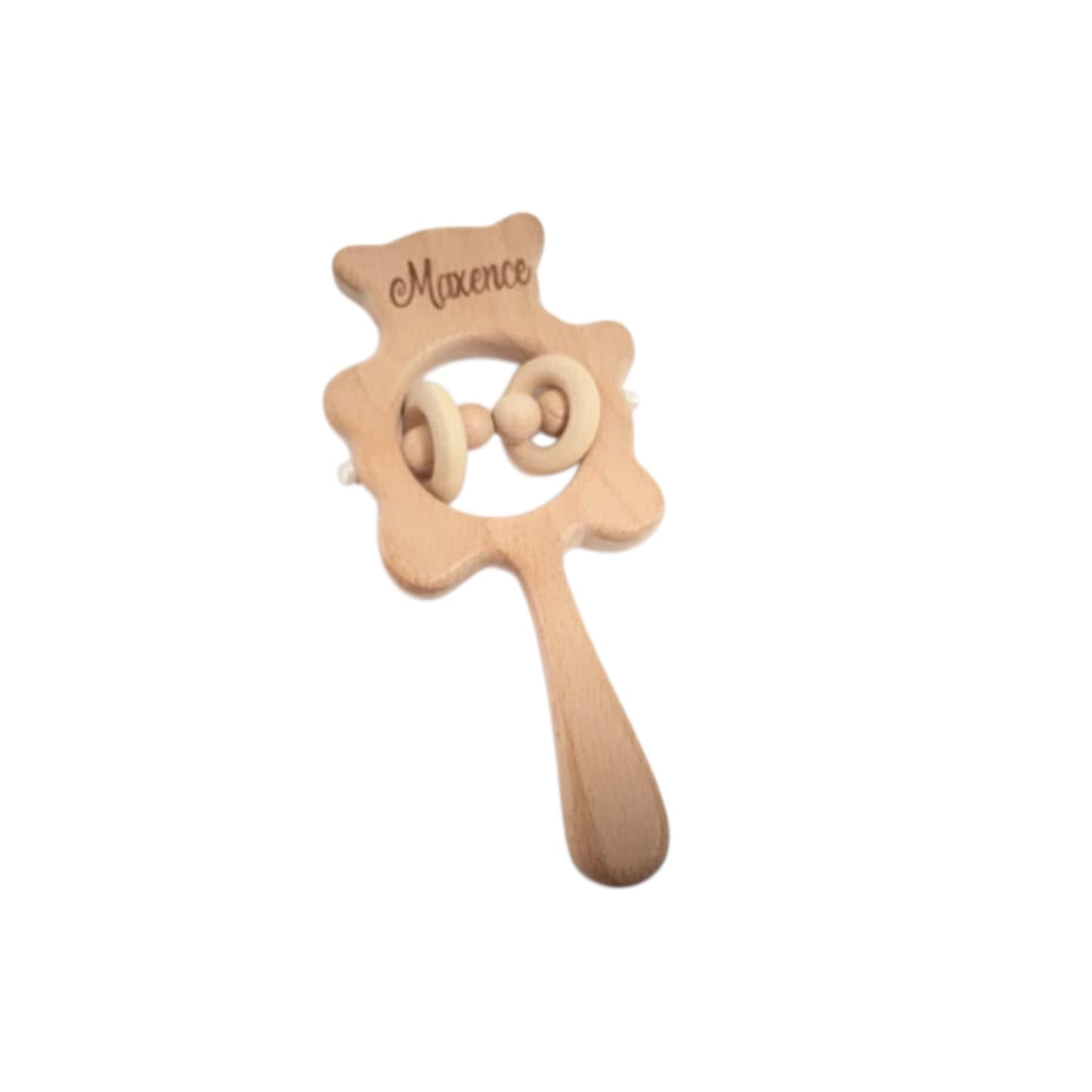 Hochet en bois personnalisé