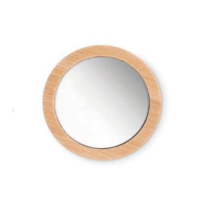 Miroir de poche en bambou Mamie je t'aime un peu beaucoup à la folie personnalisé 