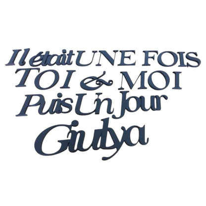 Phrase mural trois prénoms personnalisé