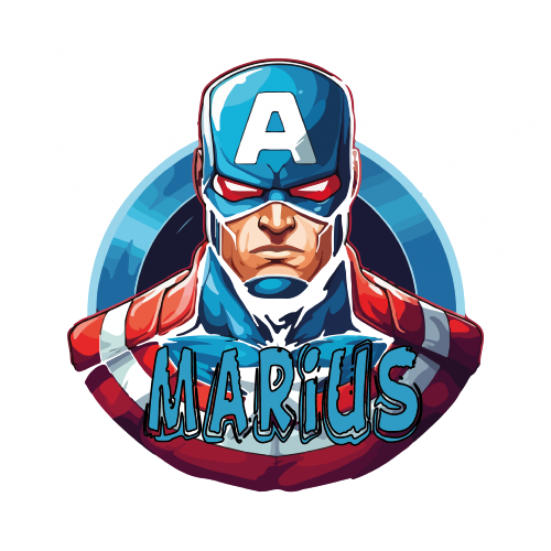 Plaque de porte personnalisée Captain America avec prénom, chambre super-héros Marvel décoration enfant