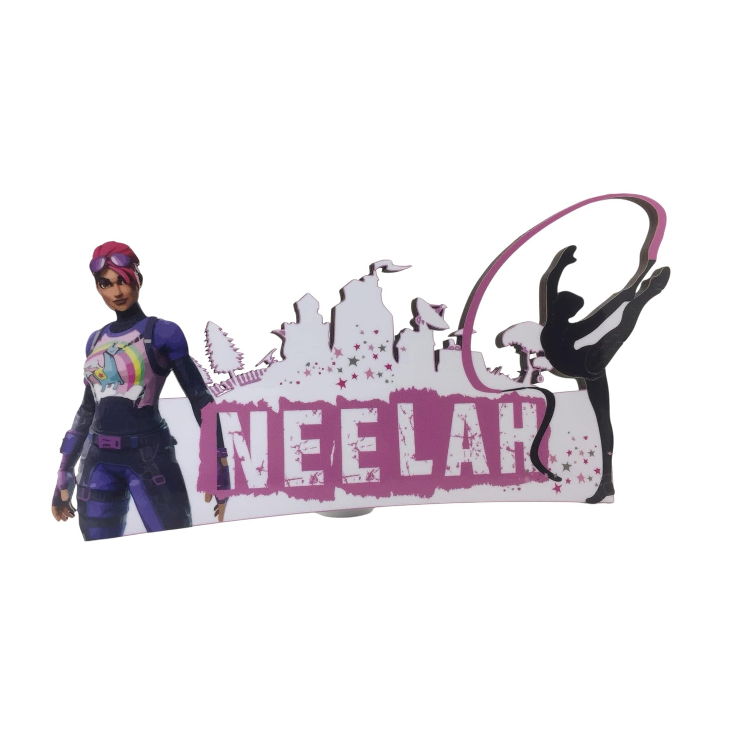 Plaque de porte Fortnite Battle Royale personnalisée avec prénom pour chambre gamer