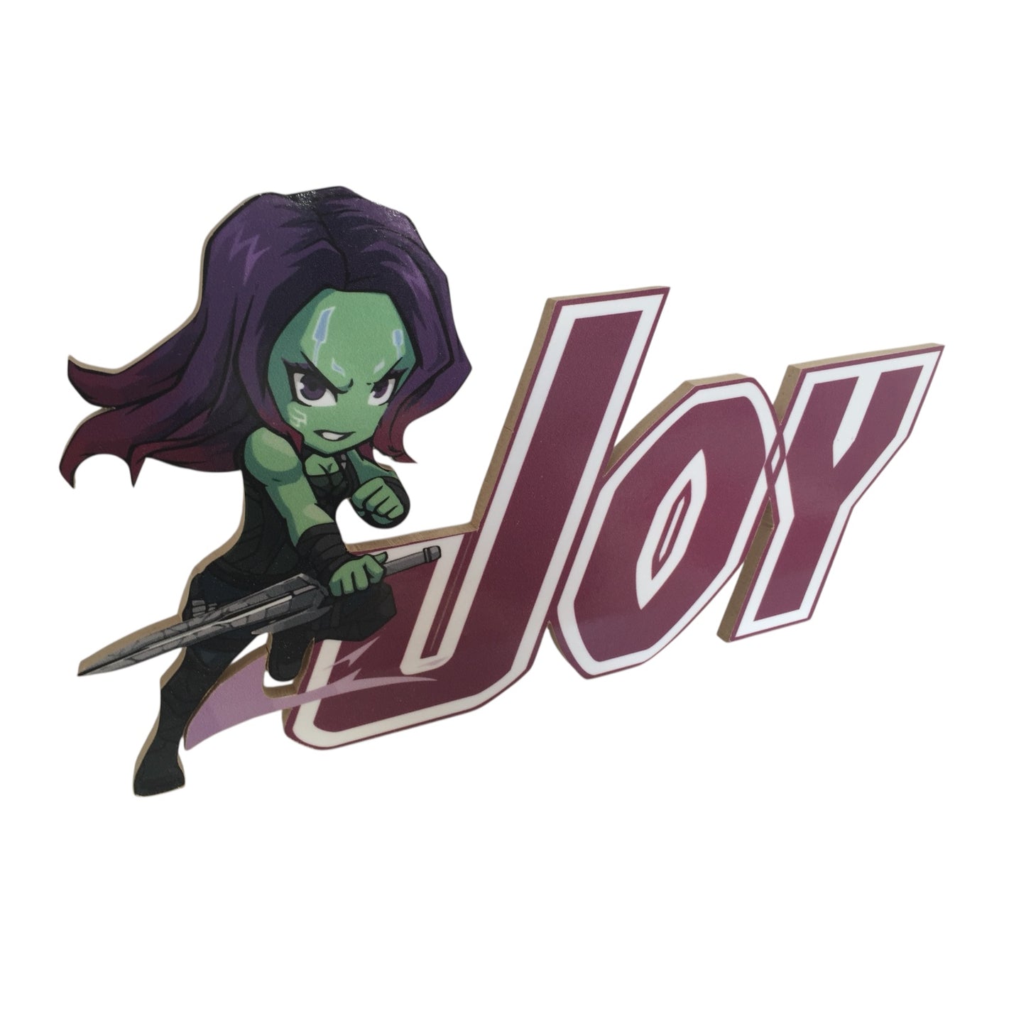 Plaque de porte personnalisée Gamora avec prénom, décoration chambre enfant Marvel Gardiens de la Galaxie