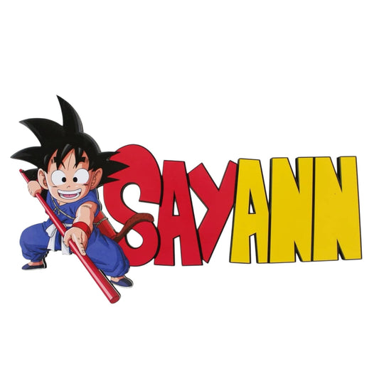 Plaque de porte Son Goku enfant personnalisée Dragon Ball Z, épaisseur 6mm, décoration chambre enfant manga