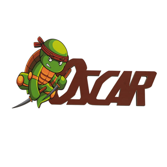 Plaque de porte Tortue Ninja personnalisée avec prénom