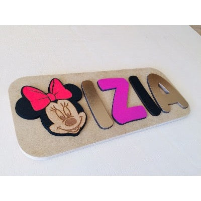 Puzzle en bois personnalisé avec Prénom et motif 